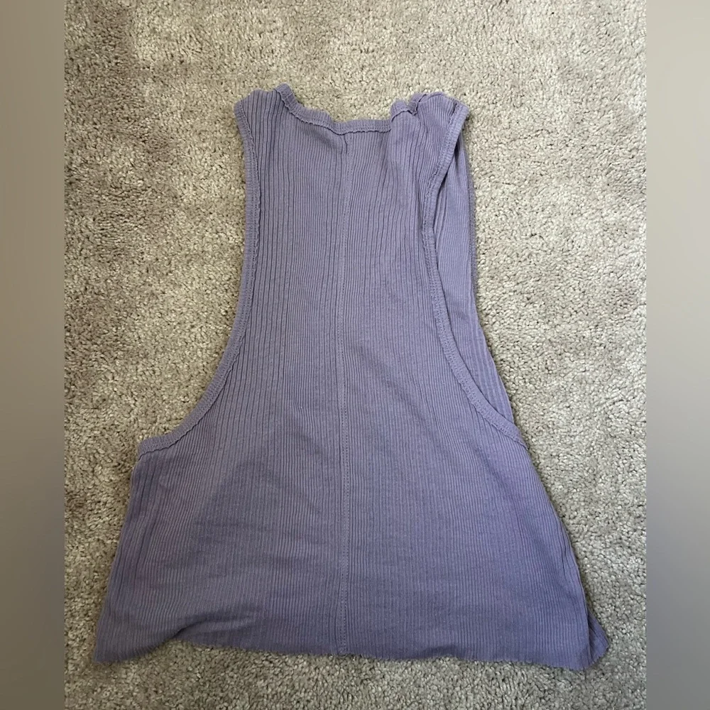 ALO Yoga Lavender Ribbed Tank Top